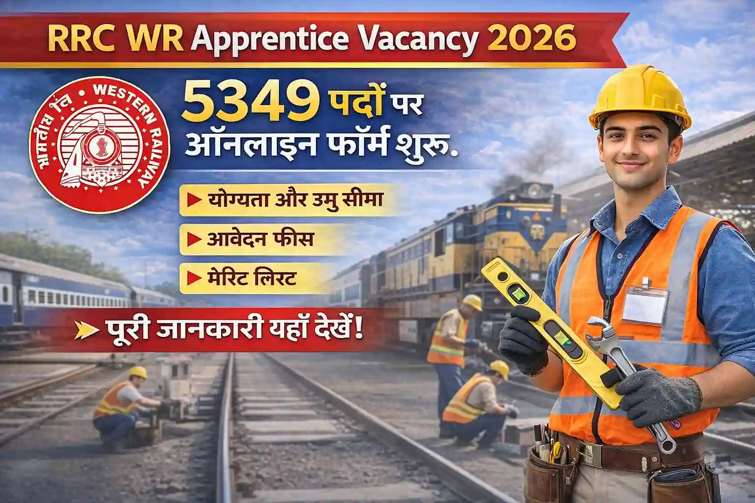 RRC WR Apprentice Vacancy 2026 5349 Post Apply Online