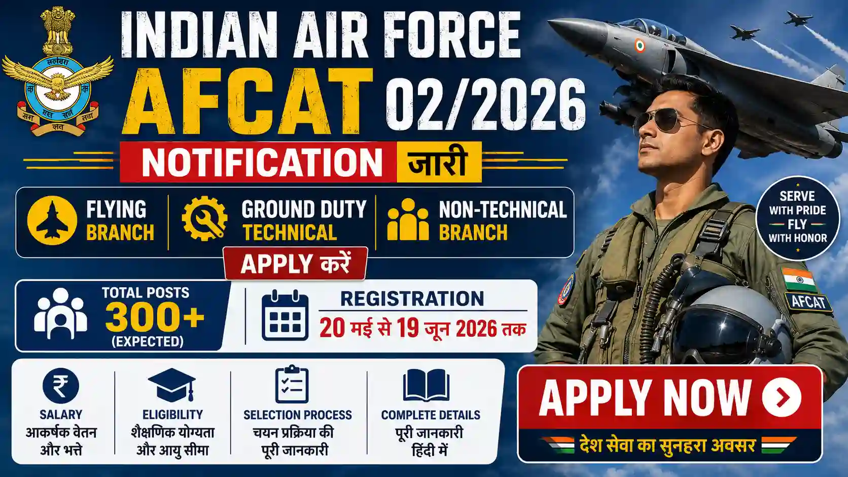 Indian Air Force AFCAT 2026: देश की सेवा का मौका — Flying Officer बनने का सपना अब करें पूरा